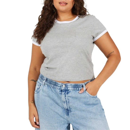 Brave Soul - T-Shirt für Damen, Rundhalsausschnitt, Plus (Grau/Weiß) - Image 2