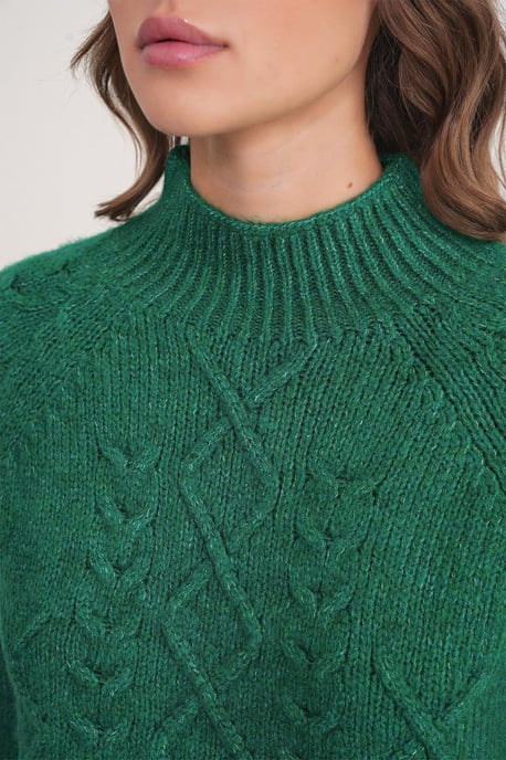 Rippstrick-Pullover mit Argyle-Muster und halbem Stehkragen - Image 6