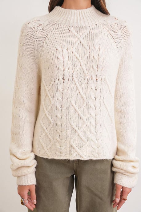 Rippstrick-Pullover mit Argyle-Muster und halbem Stehkragen - Image 5