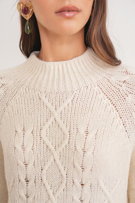 Rippstrick-Pullover mit Argyle-Muster und halbem Stehkragen - Image 6
