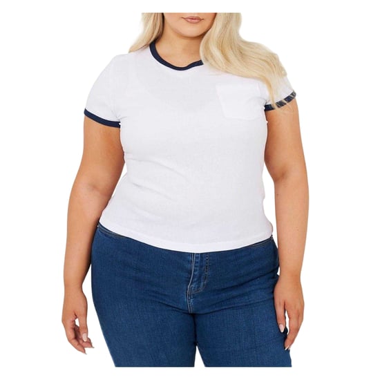 Brave Soul - T-Shirt für Damen, Plus (Weiß/Marine) - Image 2