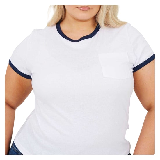 Brave Soul - T-Shirt für Damen, Plus (Weiß/Marine) - Image 4