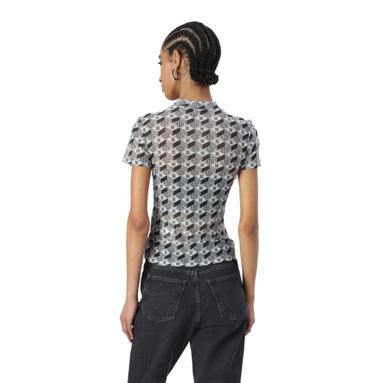 Hugo - T-Shirt für Damen, Stehkragen (Grau) - Image 2