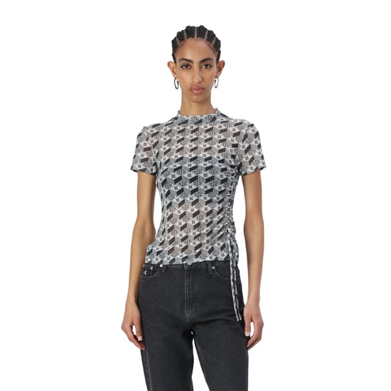 Hugo - T-Shirt für Damen, Stehkragen (Grau) - Image 3