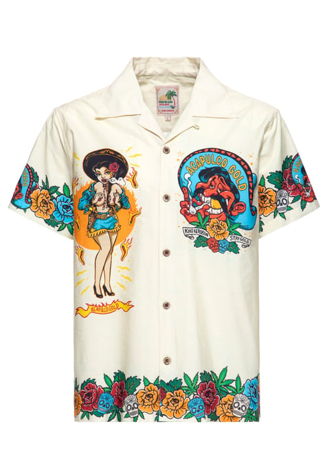 King Kerosin Herren Hawaii Hemd Acapulco Gold - Image 1
