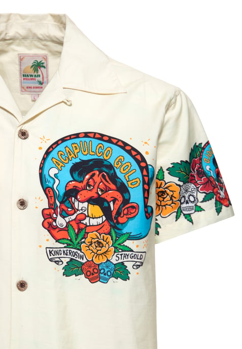 King Kerosin Herren Hawaii Hemd Acapulco Gold - Image 3