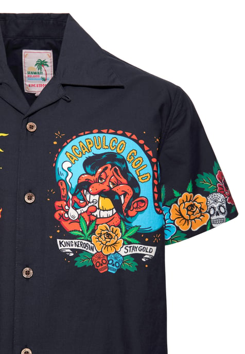 King Kerosin Herren Hawaii Hemd Acapulco Gold - Image 3