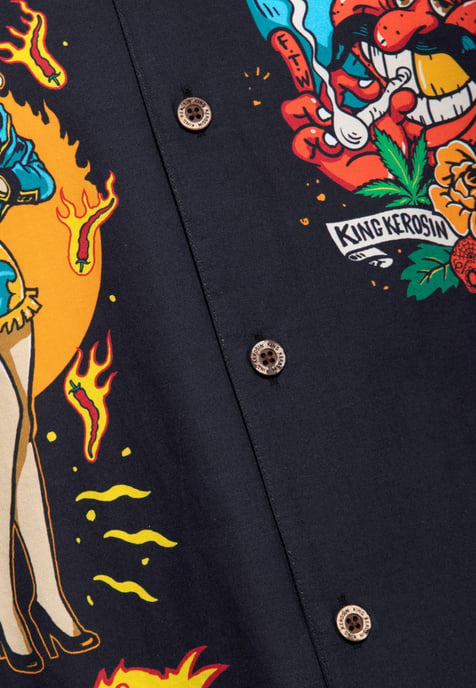 King Kerosin Herren Hawaii Hemd Acapulco Gold - Image 5