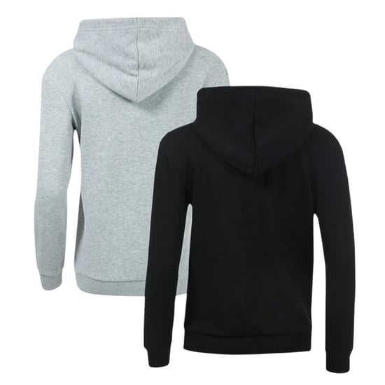 Brave Soul - Kapuzenpullover für Damen, Überschnittene Schulter, Regulär (2er-Pack) (Schwarz/Grau) - Image 2