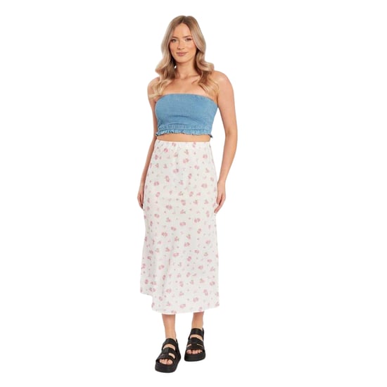 Influence - Oberteil für Damen, Bandeau, Denim (Blau) - Image 1