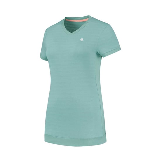 K-Swiss - T-Shirt für Damen, V-Ausschnitt, Regulär (Blau) - Image 1