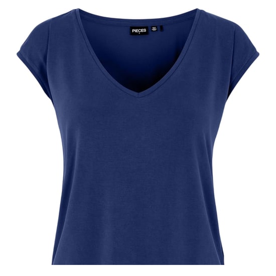 Pieces - "Pckamala" T-Shirt für Damen, V-Ausschnitt, Jerseyware (Blau) - Image 3