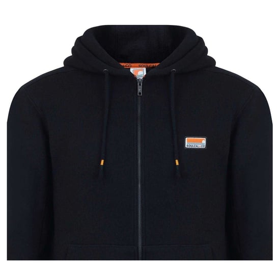 SoulCal - "Signature" Hoodie mit durchgehendem Reißverschluss für Herren, Baumwolle (Schwarz) - Image 4
