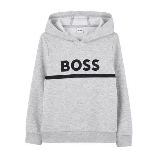 Boss - Kapuzenpullover für Kinder (Grau) - Image 1