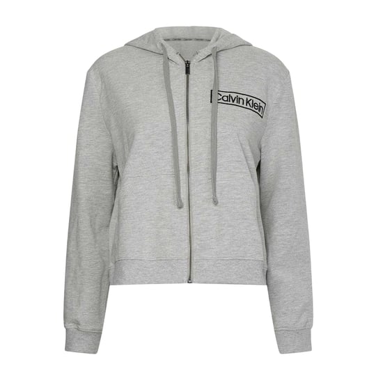 Calvin Klein - Hoodie mit durchgehendem Reißverschluss für Damen, Baumwolle, Langärmlig (Grau meliert) - Image 1