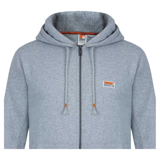 SoulCal - "Signature" Hoodie mit durchgehendem Reißverschluss für Herren, Baumwolle (Grau meliert) - Image 4