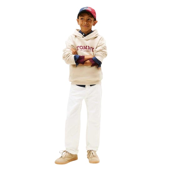 Tommy Hilfiger - Kapuze mit Kordelzug für Kinder, mit Kapuze (Sand) - Image 4