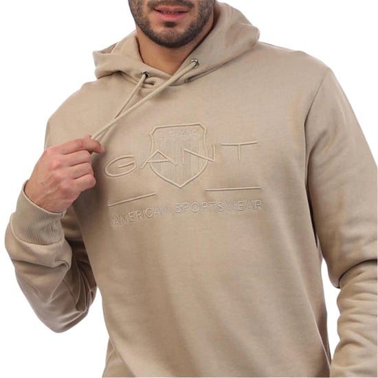 Gant - "Archive Shield" Kapuzenpullover für Herren, Regulär (Beige) - Image 4
