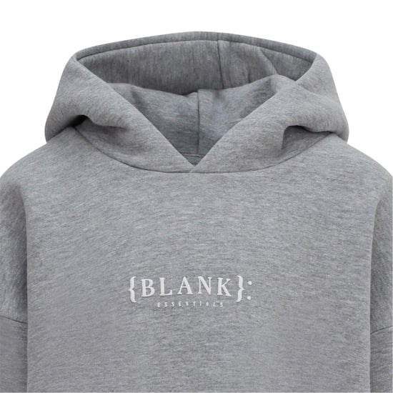 Blank Essentials - Kapuzenpullover für Herren/Damen Unisex, Bomberjacke (Grau meliert) - Image 3