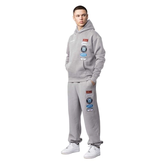 Mercier - Kapuzenpullover für Herren/Damen Unisex, Drop-Ärmel (Grau) - Image 1