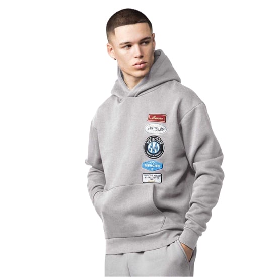 Mercier - Kapuzenpullover für Herren/Damen Unisex, Drop-Ärmel (Grau) - Image 2