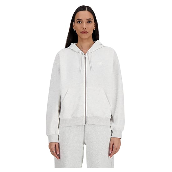 New Balance - Hoodie mit durchgehendem Reißverschluss für Damen (Grau meliert meliert) - Image 1
