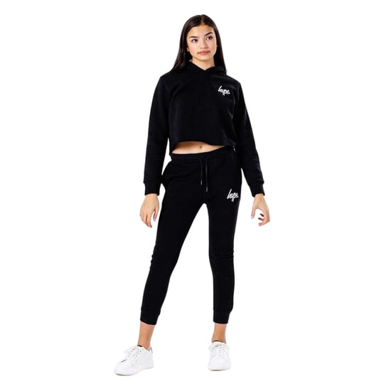 Hype - Hoodie und Jogginghosen-Set für Damen, kurz geschnitten (Schwarz) - Image 1