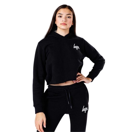 Hype - Hoodie und Jogginghosen-Set für Damen, kurz geschnitten (Schwarz) - Image 3
