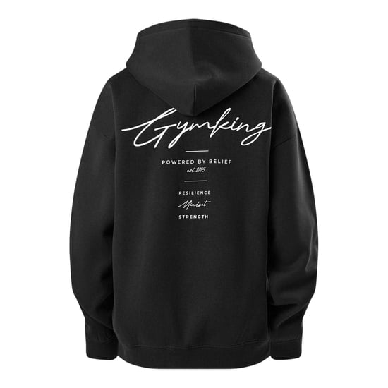 Gym King - Kapuzenpullover für Herren/Damen Unisex, Übergroß (Schwarz) - Image 2