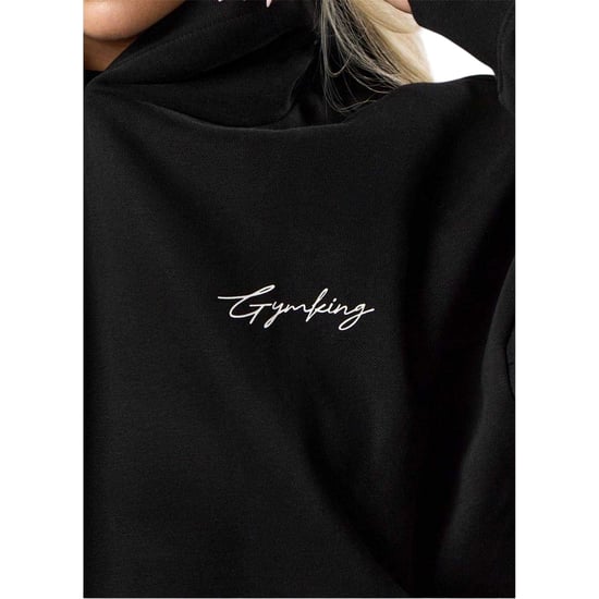 Gym King - Kapuzenpullover für Herren/Damen Unisex, Übergroß (Schwarz) - Image 3