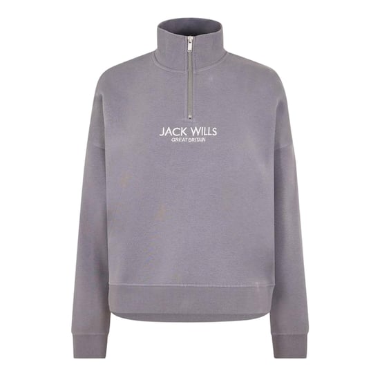 Jack Wills - "Honeylane" Sweatshirt für Damen, mit halbem Reißverschluss (Blau) - Image 2