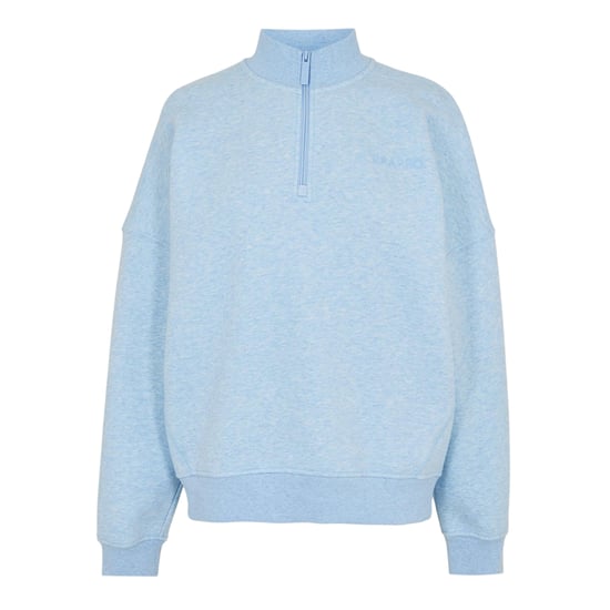 USA Pro - Sweatshirt für Damen, mit kurzem Reißverschluss (Blau meliert) - Image 2