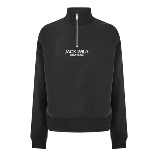 Jack Wills - "Honeylane" Sweatshirt für Damen, mit halbem Reißverschluss (Schwarz) - Image 2