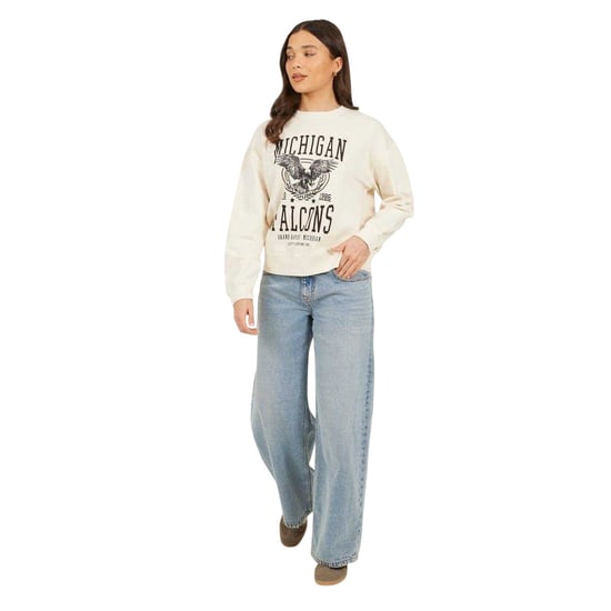 Brave Soul - "Wild & Free" Sweatshirt für Damen (Beige) - Image 3