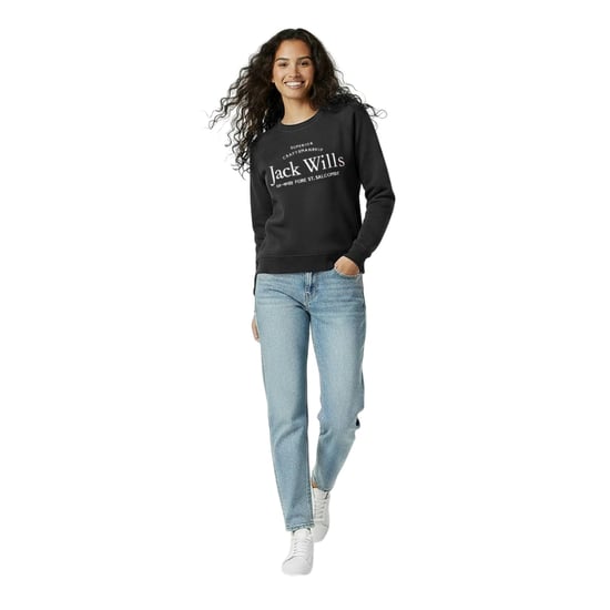 Jack Wills - "Hunston" Sweatshirt für Damen, Rundhalsausschnitt (Schwarz) - Image 5