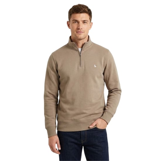 Jack Wills - "Barchester" Sweatshirt für Herren, mit kurzem Reißverschluss (Hellbraun) - Image 3