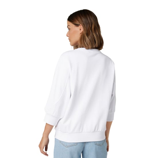 Armani Exchange - Sweatshirt für Damen, 3/4 Ärmel (Weiß) - Image 2