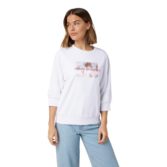 Armani Exchange - Sweatshirt für Damen, 3/4 Ärmel (Weiß) - Image 3
