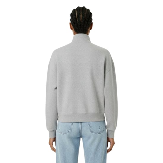 Jack Wills - "Honeylane" Sweatshirt für Damen, mit halbem Reißverschluss (Grau meliert) - Image 4