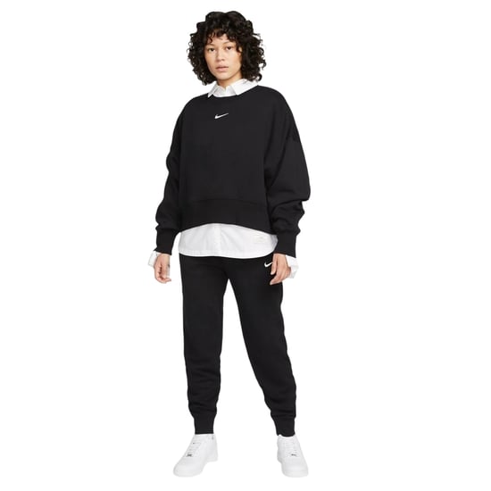 Nike - "Phoenix" Sweatshirt für Damen, Rundhalsausschnitt, Fleece, Übergroß (Schwarz) - Image 4
