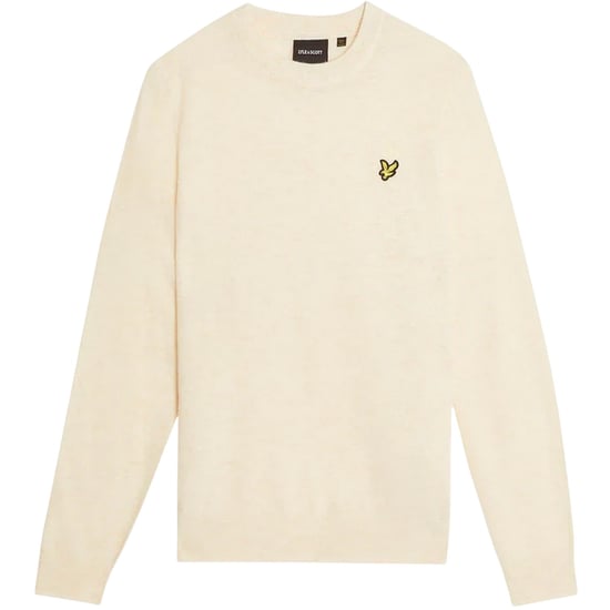 Lyle & Scott - Pullover Top für Herren, Rundhalsausschnitt, Langärmlig (Beige meliert) - Image 2