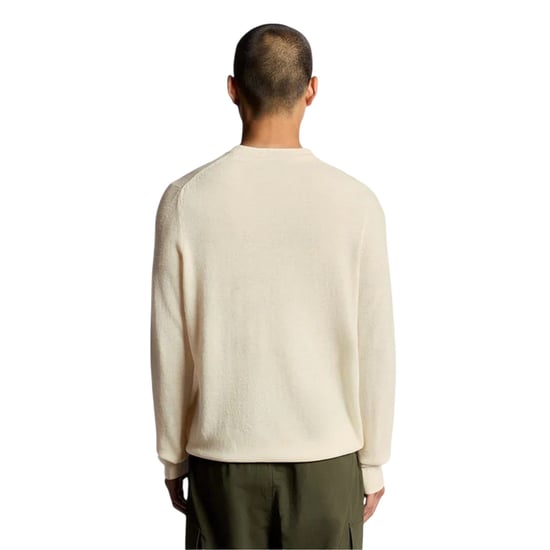 Lyle & Scott - Pullover Top für Herren, Rundhalsausschnitt, Langärmlig (Beige meliert) - Image 3