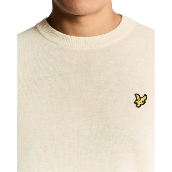 Lyle & Scott - Pullover Top für Herren, Rundhalsausschnitt, Langärmlig (Beige meliert) - Image 4