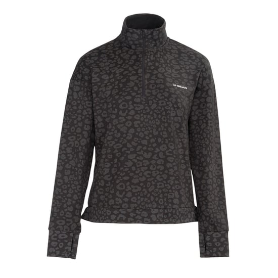 LA Gear - Sweatshirt für Damen, mit halbem Reißverschluss (Schwarz) - Image 1