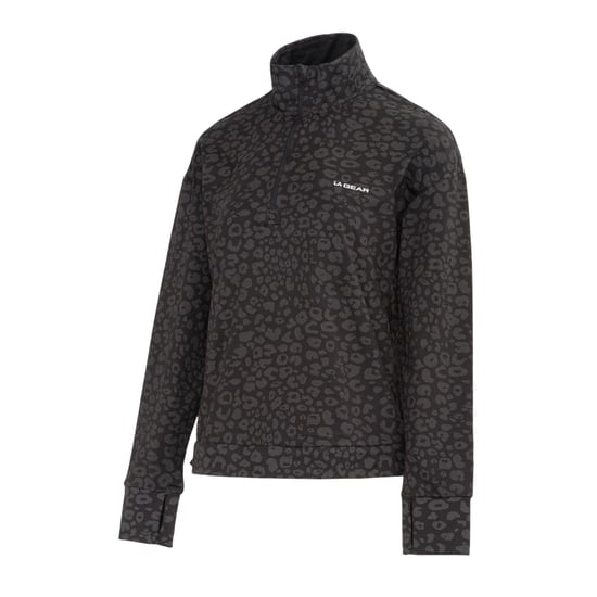 LA Gear - Sweatshirt für Damen, mit halbem Reißverschluss (Schwarz) - Image 3