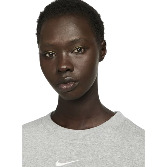 Nike - "Phoenix" Sweatshirt für Damen, Rundhalsausschnitt, Fleece, Übergroß (Grau meliert) - Image 3