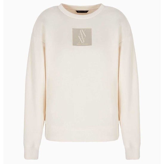 Armani Exchange - Sweatshirt für Damen, Rundhalsausschnitt, Regulär (Hellbeige) - Image 2