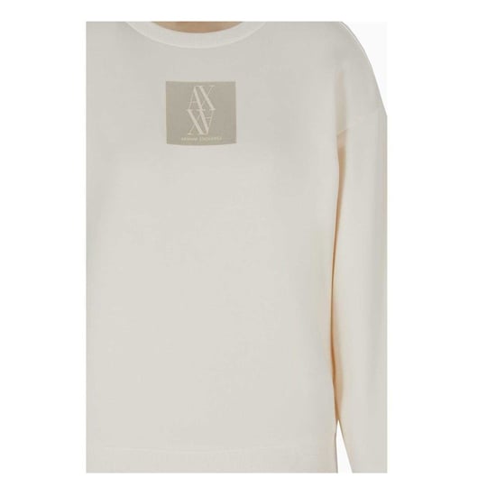 Armani Exchange - Sweatshirt für Damen, Rundhalsausschnitt, Regulär (Hellbeige) - Image 4