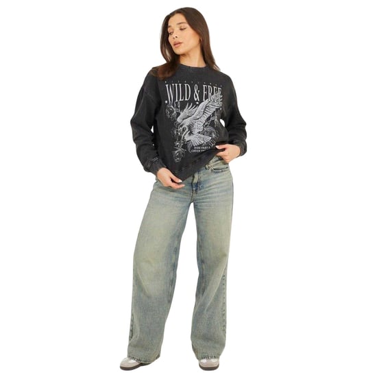 Brave Soul - "Wild & Free" Sweatshirt für Damen (Schwarz) - Image 3