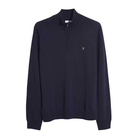 Farah - Pullover Top für Herren, Reißverschluss (wahres Marienblau) - Image 2